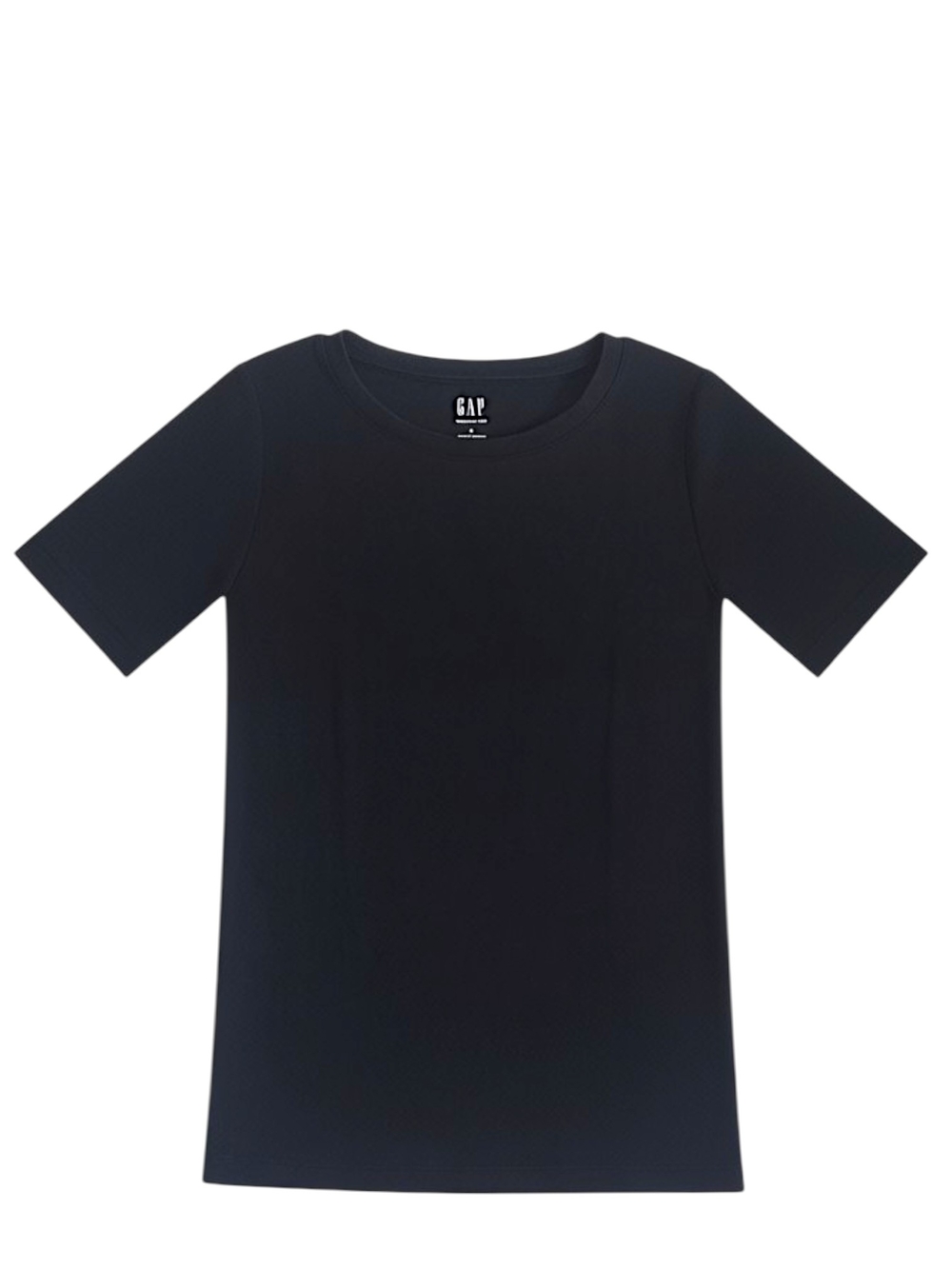 GAP Black Crewneck Short Sleeve Tee - Women's - Picture 2 of 4